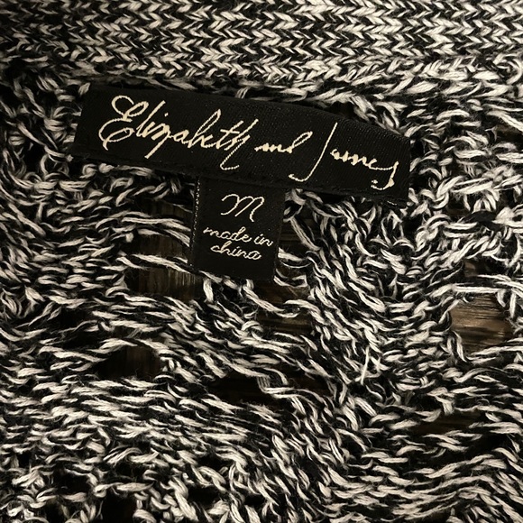 Elizabeth and James Gray Loose Knit Cardigan Sweater - Picture 7 of 11